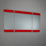 Fresca FVN5092RD Energia 36" Red Modern Bathroom Vanity with Three Panel Folding Mirror