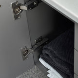 Fresca FVN6136GR-UNS-R Lucera 36" Gray Wall Hung Undermount Sink Modern Bathroom Vanity with Medicine Cabinet - Right Version