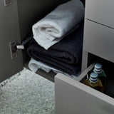 Fresca FVN6172GR-VSL-D Lucera 72" Gray Wall Hung Double Vessel Sink Modern Bathroom Vanity with Medicine Cabinets