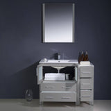 Fresca FVN62-3012GR-UNS Torino 42" Gray Modern Bathroom Vanity with Side Cabinet & Integrated Sink