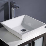 Fresca FVN6224ES-VSL Torino 24" Espresso Modern Bathroom Vanity with Vessel Sink