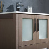 Fresca FVN6224GO-UNS Torino 24" Gray Oak Modern Bathroom Vanity with Integrated Sink