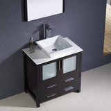 Fresca FVN6230ES-VSL Torino 30" Espresso Modern Bathroom Vanity with Vessel Sink