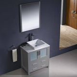 Fresca FVN6230GR-VSL Torino 30" Gray Modern Bathroom Vanity with Vessel Sink