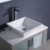 Fresca FVN6230GR-VSL Torino 30" Gray Modern Bathroom Vanity with Vessel Sink