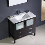 Fresca FVN6236ES-UNS Torino 36" Espresso Modern Bathroom Vanity with Integrated Sink
