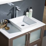 Fresca FVN6236GO-VSL Torino 36" Gray Oak Modern Bathroom Vanity with Vessel Sink