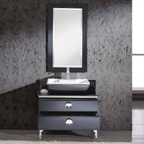 Fresca FVN7712BL Moselle 36" Modern Glass Bathroom Vanity with Mirror