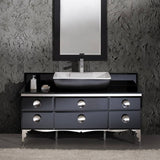 Fresca FVN7716BL Moselle 59" Modern Glass Bathroom Vanity with Mirror