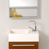 Fresca FVN8002TK Pulito 16" Small Teak Modern Bathroom Vanity with Tall Mirror