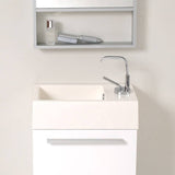 Fresca FVN8002WH Pulito 16" Small White Modern Bathroom Vanity with Tall Mirror