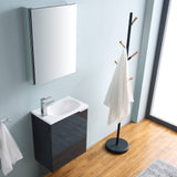 Fresca FVN8003GG Valencia 20" Dark Slate Gray Wall Hung Modern Bathroom Vanity with Medicine Cabinet
