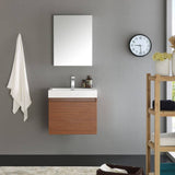Fresca FVN8006TK Nano 24" Teak Modern Bathroom Vanity with Medicine Cabinet