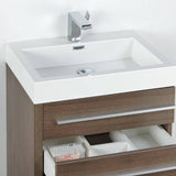 Fresca FVN8024GO Livello 24" Gray Oak Modern Bathroom Vanity with Medicine Cabinet