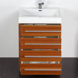 Fresca FVN8024TK Livello 24" Teak Modern Bathroom Vanity with Medicine Cabinet
