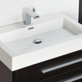 Fresca FVN8030BW Livello 30" Black Modern Bathroom Vanity with Medicine Cabinet