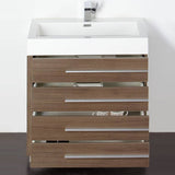 Fresca FVN8030GO Livello 30" Gray Oak Modern Bathroom Vanity with Medicine Cabinet