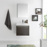 Fresca FVN8058GO Alto 23" Gray Oak Wall Hung Modern Bathroom Vanity with Medicine Cabinet