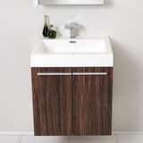 Fresca FVN8058GW Alto 23" Walnut Modern Bathroom Vanity with Medicine Cabinet