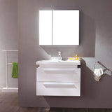 Fresca FVN8080WH Medio 32" White Modern Bathroom Vanity with Medicine Cabinet