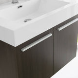 Fresca FVN8089GO Vista 30" Gray Oak Wall Hung Modern Bathroom Vanity with Medicine Cabinet