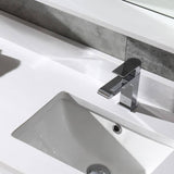 Fresca FVN8119WH Allier 60" White Modern Double Sink Bathroom Vanity with Mirror