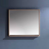 Fresca FVN8130GO Allier 30" Gray Oak Modern Bathroom Vanity with Mirror