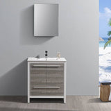 Fresca FVN8130HA Allier Rio 30" Ash Gray Modern Bathroom Vanity with Medicine Cabinet