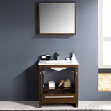 Fresca FVN8130WG Allier 30" Wenge Brown Modern Bathroom Vanity with Mirror