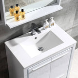 Fresca FVN8130WH Allier 30" White Modern Bathroom Vanity with Mirror