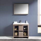 Fresca FVN8136GO Allier 36" Gray Oak Modern Bathroom Vanity with Mirror