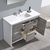 Fresca FVN8148HA Allier Rio 48" Ash Gray Single Sink Modern Bathroom Vanity with Medicine Cabinet