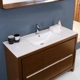 Fresca FVN8148WG Allier 48" Wenge Brown Modern Bathroom Vanity with Mirror