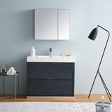 Fresca FVN8442GG Valencia 40" Dark Slate Gray Free Standing Modern Bathroom Vanity with Medicine Cabinet