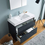 Fresca FVN8442GG Valencia 40" Dark Slate Gray Free Standing Modern Bathroom Vanity with Medicine Cabinet