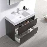 Fresca FVN8442GO Valencia 40" Gray Oak Free Standing Modern Bathroom Vanity with Medicine Cabinet