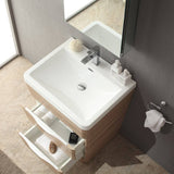 Fresca FVN8525WK Milano 26" White Oak Modern Bathroom Vanity with Medicine Cabinet