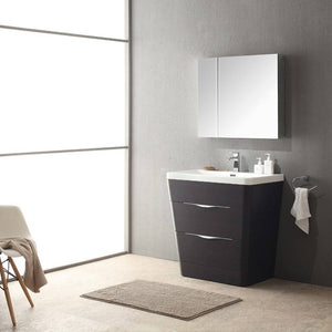 Fresca FVN8532CN Milano 32" Chestnut Modern Bathroom Vanity with Medicine Cabinet