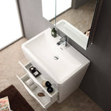Fresca FVN8532WH Milano 32" Glossy White Modern Bathroom Vanity with Medicine Cabinet