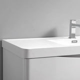Fresca FVN9024WH Tuscany 24" Glossy White Wall Hung Modern Bathroom Vanity with Medicine Cabinet