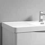 Fresca FVN9040WH Tuscany 40" Glossy White Wall Hung Modern Bathroom Vanity with Medicine Cabinet