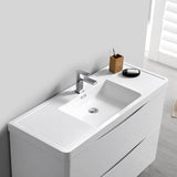 Fresca FVN9140WH Tuscany 40" Glossy White Free Standing Modern Bathroom Vanity with Medicine Cabinet