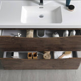 Fresca FVN9148RW Tuscany 48" Rosewood Free Standing Modern Bathroom Vanity with Medicine Cabinet