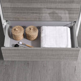 Fresca FVN9230HA Catania 30" Glossy Ash Gray Wall Hung Modern Bathroom Vanity with Medicine Cabinet