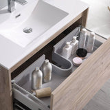 Fresca FVN9236RNW Catania 36" Rustic Natural Wood Wall Hung Modern Bathroom Vanity with Medicine Cabinet