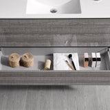 Fresca FVN9248HA Catania 48" Glossy Ash Gray Wall Hung Modern Bathroom Vanity with Medicine Cabinet