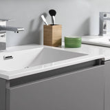 Fresca FVN93-241224GR-D Lazzaro 60" Gray Free Standing Double Sink Modern Bathroom Vanity with Medicine Cabinet