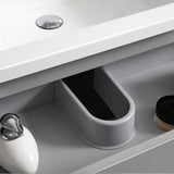 Fresca FVN93-2424GR-D Lazzaro 48" Gray Free Standing Double Sink Modern Bathroom Vanity with Medicine Cabinet