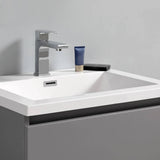 Fresca FVN9324GR Lazzaro 24" Gray Free Standing Modern Bathroom Vanity with Medicine Cabinet