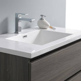 Fresca FVN9336MGO Lazzaro 36" Gray Wood Free Standing Modern Bathroom Vanity with Medicine Cabinet